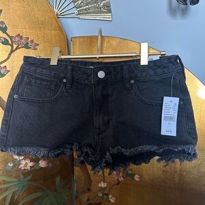 NWT pacsun denim shorts 26 black low rise